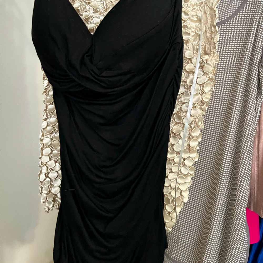 Black strapless top